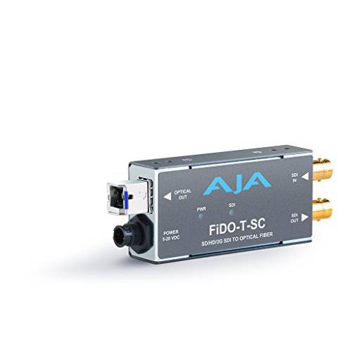 AJA FiDO-T-SC 싱글 채널 광학 파이버 SDI to SC 파이버 컨버터, 변환기 루핑 SDI 출력