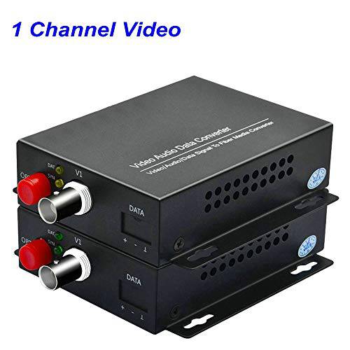 1Pair 1 채널 디지털 비디오 파이버 광학 미디어 컨버터 확장기 어댑터 싱글 모드 FC 파이버 Optic 까지 20Km CCTV 세큐리티 모니터.