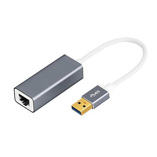 USB 랜포트, Onten USB 3.0 to 10/ 100/ 1000 기가비트 이더넷 랜 네트워크 어댑터, 잠수부 프리 RJ45 인터넷 어댑터. 호환가능한 맥북 에어 2017, 아이맥, 서피스 프로, 리눅스 and More