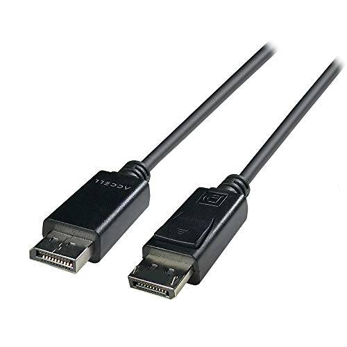 Accell DisplayPort,DP to DisplayPort,DP 버전 1.4 케이블, 9.8ft/ 3m, 폴리 백 (인터네셔널), 블랙 (B088C-010B-23)