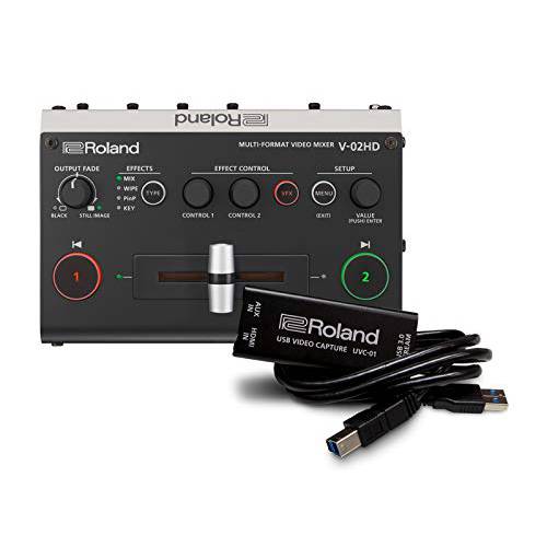 Roland V-02HD STR 비디오 변환기 웹 스트리밍 번들,묶음 and UVC-01