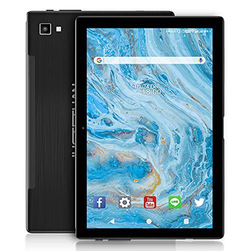 태블릿, 태블릿PC 10 인치 안드로이드 9.0 Octa-Core 32GB 스토리지, 2.4G/ 5G 와이파이 태블릿, 13MP+ 5MP 듀얼 카메라, 1280x800 IPS HD 디스플레이, 블루투스 5.0, GPS - 블랙