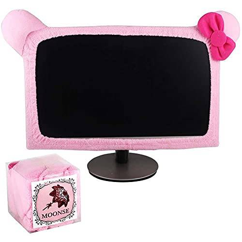 Monfurise 19-29 Lovely 귀여운 방수 방진 컴퓨터 노트북 TV LCD 스크린 모니터 장식 먼지 커버 보호, 큰 핑크