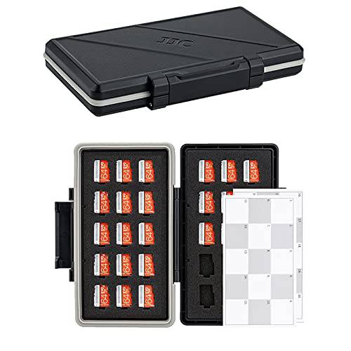 30 슬롯 마이크로 SD 카드 케이스 인덱스 라벨,  방수&  충격방지 마이크로 SD 카드 홀더, 컴팩트 microSDHC/ microSDXC/  마이크로 SD 카드 오거나이저,수납함,정리함 스토리지