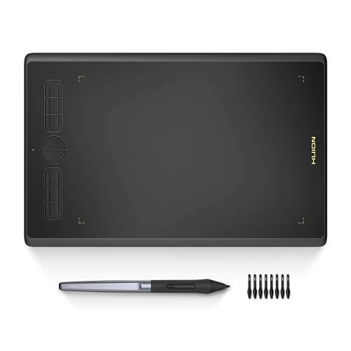 휴이온 Inspiroy H580X 드로잉 태블릿 패드 디지털 그래픽 태블릿, 태블릿PC 8192 조절 Battery-Free 펜, 호환가능한 크롬북, Mac, PC or 안드로이드 휴대용