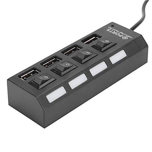 eboxer-1 4 포트 USB 2.0 허브 480mbps 고속 플러그 and 플레이 Non-interfering PC 데스크탑 Laptop(4 블랙)
