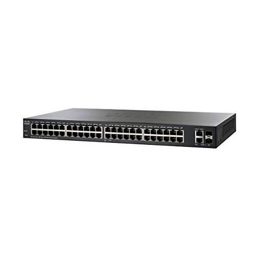 Cisco SF220-48 스마트 스위치 48 10/ 100 고속 이더넷 포트 플러스 2 기가비트 이더넷 (GbE) uplinks, 리미티드 라이프타임 프로텍트