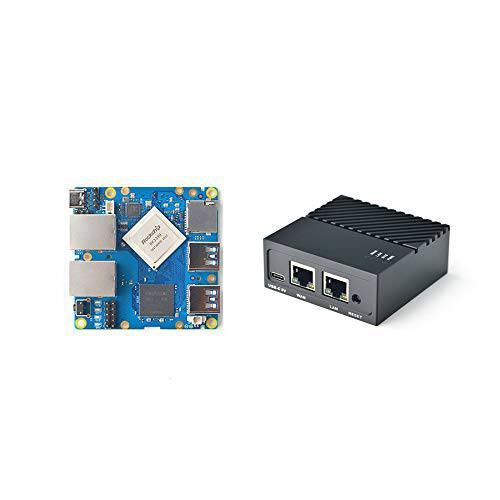 FriendlyElec Nanopi R4S 미니 라우터 OpenWRT Dual-Gbps 이더넷 포트 4GB LPDDR4 추출 in RK3399 Soc IOT NAS 스마트 홈 게이트웨이