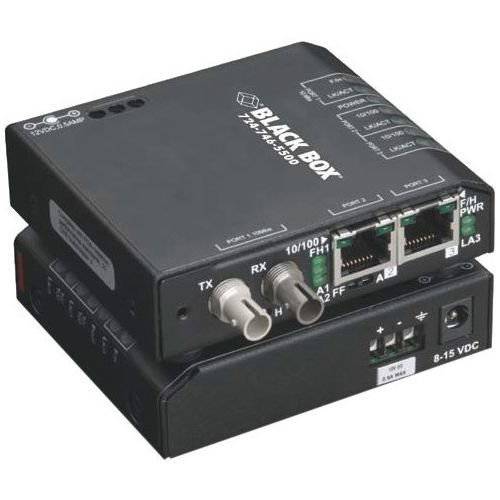 블랙 박스 네트워크 - LBH100A-HD-SC-24 - 블랙 박스 LBH100A-HD-SC-24 트랜시버/ 미디어 컨버터, 변환기 - 2 x 네트워크 (RJ-45) - 1 x SC 포트 - 100Base-X, 10/ 100Base-TX - Rack-mountable, Rail-mountable