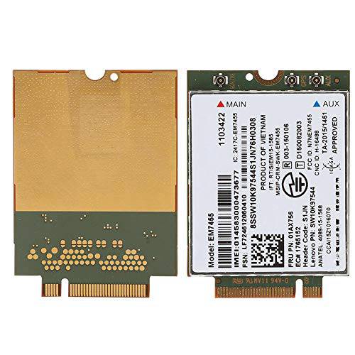 PUSOKEI EM7455 4G 네트워크 카드 모듈 씽크패드, 4G LTE NGFF/ M2 네트워크 카드 어댑터 씽크패드 T460 T460p T460s UMTS/ HSDPA/ HSPA+