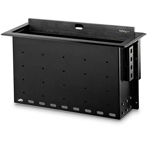 StarTech.com Dual-Module 회의 테이블 연결 박스 - 첨가 파워/ 충전/ AV/ 노트북 탈부착 모듈 - 케이블 오거나이저,수납함,정리함 (BOX4MODULE)