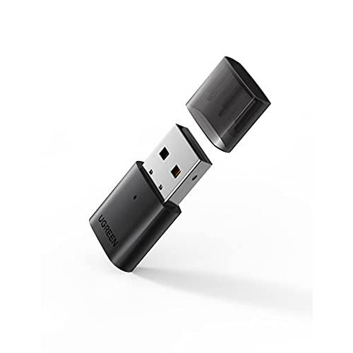 UGREEN USB 블루투스 어댑터 PC 블루투스 5.0 동글 리시버 지원 윈도우 10/ 8.1/ 8/ 7/ XP 데스크탑, 노트북, 마우스, 키보드