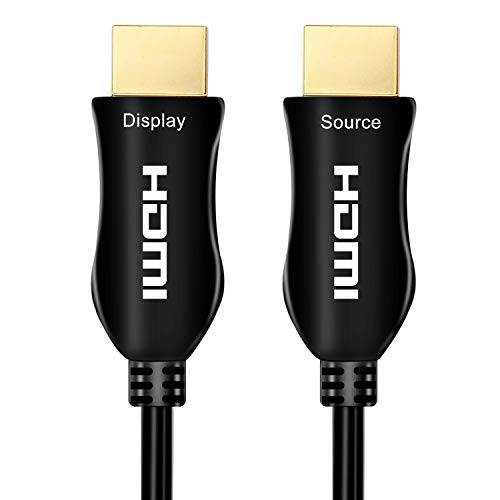 4K 파이버 Optic HDMI 케이블 100 Feet, 18Gbps 4K 60Hz(4:4:4 HDR10 HDCP2.2) 1440p 144Hz 고속 울트라 HD One-Direction 케이블 호환가능한 Apple-TV Ps4 엑스박스 원
