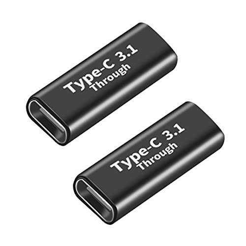 USB C Female-to-Female 어댑터 (팩 of 2) 고속충전 C-Type 커플러 확장기 연장 커넥터