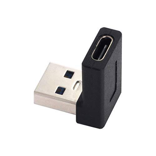 Xiwai USB-C 타입 C Female 90 도 Up 앵글드 to USB 3.0 A Male 데이터 어댑터 노트북 데스크탑