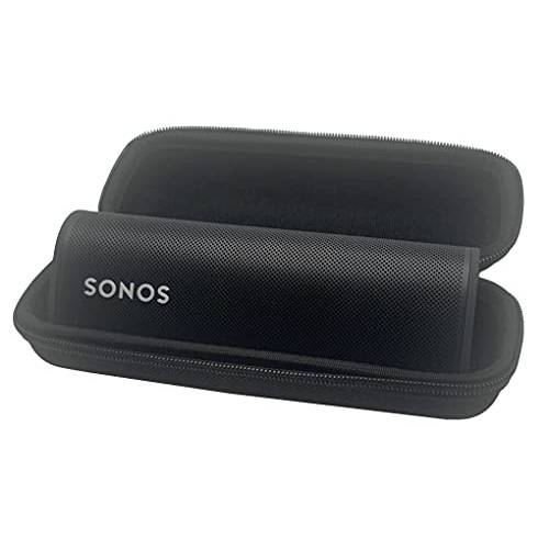 Solvacom 컴팩트 지퍼가달린 Sonos 로밍 여행용 케이스  집업 케리어 스토리지 박스 지퍼 백 캐링 Sonos 로밍 휴대용 블루투스 스피커 (블랙)