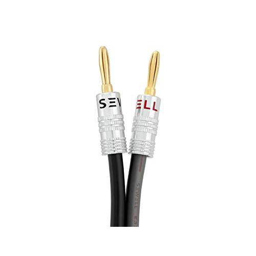 Silverback 스피커 와이어 by Sewell, 12 AWG, Silverback 바나나 플러그, OFC, 259 Strand Count, 3 ft