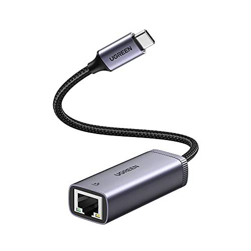 UGREEN USB C to 랜포트 타입 C 썬더볼트 3 to RJ45 기가비트 랜 네트워크 어댑터 호환가능한 맥북 프로, 맥북 에어, 아이패드 프로, 서피스 북, Dell XPS, 크롬북, and More