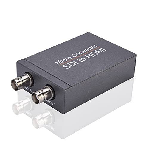 TNP SDI to HDMI 컨버터, 변환기 1080P 마이크로 컨버터, 변환기 어댑터 오토 포맷 감지,센서 3G-SDI, HD-SDI, SD-SDI 케이블 Loopout to HDMI 비디오 신호 컨버터, 변환기 출력 분배기 스테레오 오디오