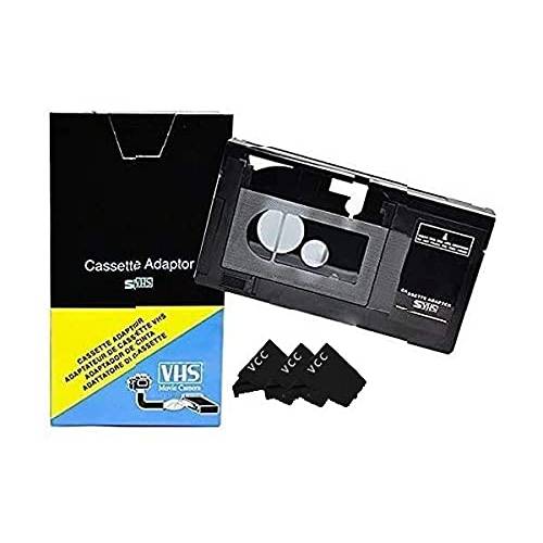전동 VHS-C to VHS 카세트 어댑터 SVHS 캠코더 JVC RCA 파나소닉+ 3 VCC Micro-Fiber 천 NOT 호환가능한 8mm/ MiniDV/ Hi8 테이프