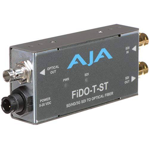 AJA FiDO-T-ST 싱글 채널 광학 파이버 SDI to ST 파이버 컨버터, 변환기 루핑 SDI 출력