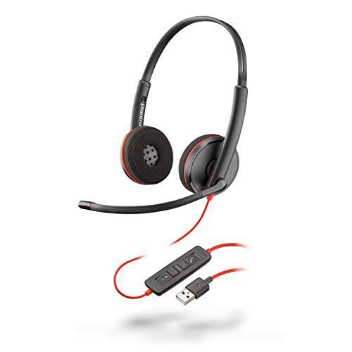 Plantronics - Blackwire 3220 - 유선 Dual-Ear (스테레오) 헤드셋 붐 마이크 - USB-A to 연결 to your PC and/ or Mac