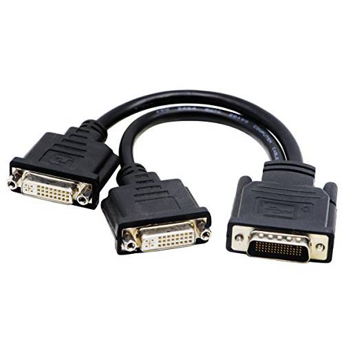 zdyCGTime DMS-59 to DVI 분배기 케이블 커넥터 듀얼 모니터 Setups or as a DVI 어댑터 Y 케이블 Dongle-10inch