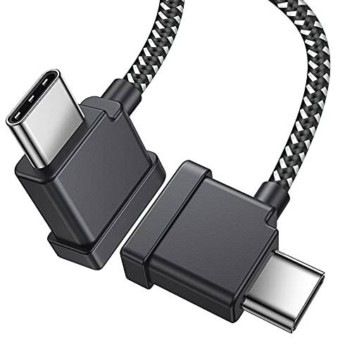 1FT 90 도 RC USB C to 타입 C 폰 태블릿, 태블릿PC OTG 데이터 케이블 직각 커넥터 케이블 DJI 미니 2, 매빅 에어 2, 에어 2S 리모컨 컨트롤러 악세사리 (1 팩)