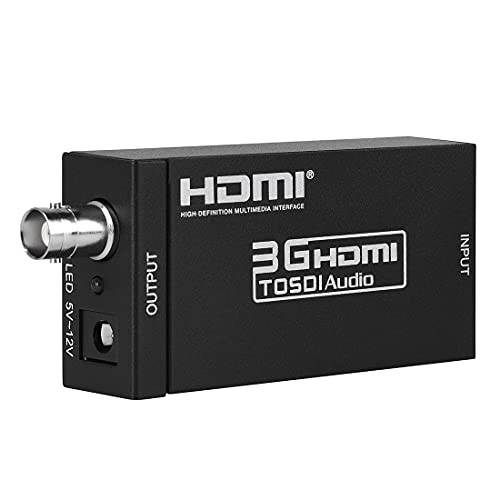HDMI to SDI 컨버터, 변환기, HDMI to SD-SDI HD-SDI 3G-SDI 오디오비디오, AV 어댑터, 지원 1080P 1080I 카메라 홈시이터 Monitora