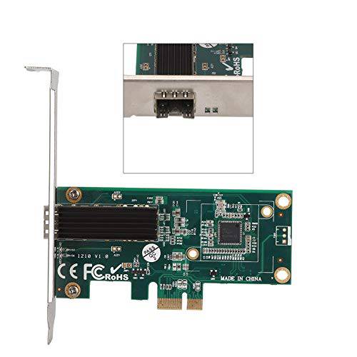 ASHATA 기가비트 PCIE X1 네트워크 카드 Intel I210AS- SFP LC 싱글 포트, 2.5GT/ s PCI Express 기가비트 파이버 이더넷 네트워크 서버 어댑터, 1000Mbps NIC 윈도우 서버, Win78, 10, etc