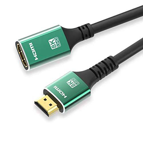Xiwai HDMI 2.1 연장 케이블 Male to Female Ultra-HD UHD 8K 60hz 4K 120hz 케이블 48Gbs  오디오&  이더넷 HDMI 케이블