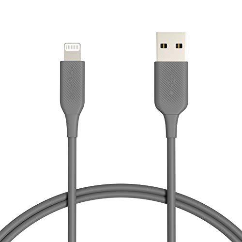아마존 Basics ABS USB-A to 라이트닝 케이블 케이블, MFi 인증된 충전기 애플 아이폰, 아이패드, 그레이, 3-Ft
