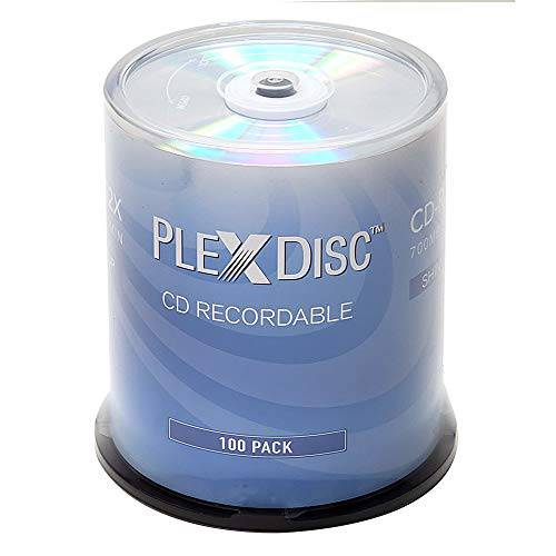 Plex 디스크 CD-R 700MB 80 Minute 52x 샤이니 실버 탑 기록가능 디스크 - 100 팩 Spindle ( FFP) - 631-105-BX