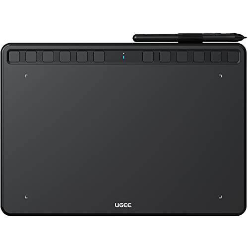 UGEE S1060W 무선 그래픽 드로잉 태블릿, 태블릿PC, 10X6.27 디지털 아트 펜 태블릿, 태블릿PC 12 단축 키, Battery-Free 펜 8192 압력 호환가능한 안드로이드, 윈도우, MAC OS, 크롬 OS, 리눅스