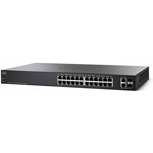 Cisco SF220-24 스마트 스위치 24 고속 이더넷 포트 플러스 2 기가비트 이더넷 (GbE) 포트, 리미티드 라이프타임 프로텍트