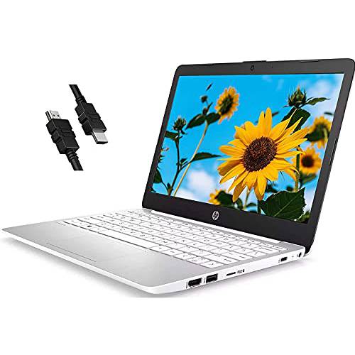 HP 2021 프리미엄 스트림 11 노트북 컴퓨터 11.6 HD WLED Anti-Glare Intel Celeron N4000 프로세서 4GB 램 32GB eMMC 오피스 365 1 Year USB-C 와이파이 Win10+ HDMI 케이블