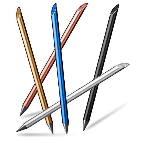디자이너 자동 펜슬, Everlasting 펜슬, 메탈릭,메탈 펜슬, Ink-Less 펜, in-erasable 펜, Creative 디자인 (블랙)