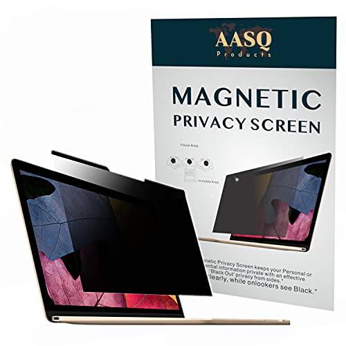 AASQ Magnetic-Laptop 프라이버시 스크린 필터 호환가능한 범용 사이즈 13.3& 맥북 프로 13.3” ModelNo:A1706/ A1989, Anti-Glare, 간편 설치, UV 라이트& 블루 라이트 방지.