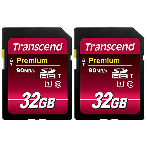트렌센드 32GB SecureDigital SDHC 300x UHS-1 Class 10 메모리 카드 (2-Pack)