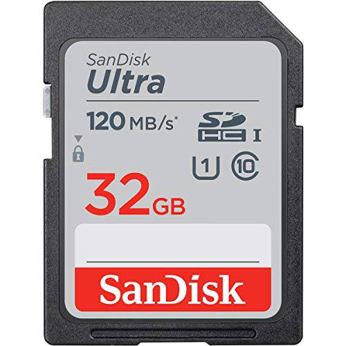 SanDisk 32GB 울트라 UHS-I Class 10 U1 SDHC 메모리 카드, 120MB/ s Read, 10MB/ s Write