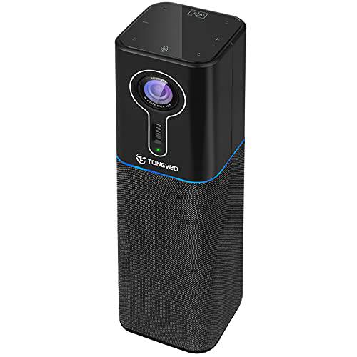 TONGVEO 2K HD 비디오 회의 카메라 시스템 스마트 AI 페이스 트래킹 All-in-One Built-in 스피커 and 마이크,마이크로폰, USB 플러그 and 플레이, 자동 스피커 포커스, 스마트 Zooming, Noise-Cancelling