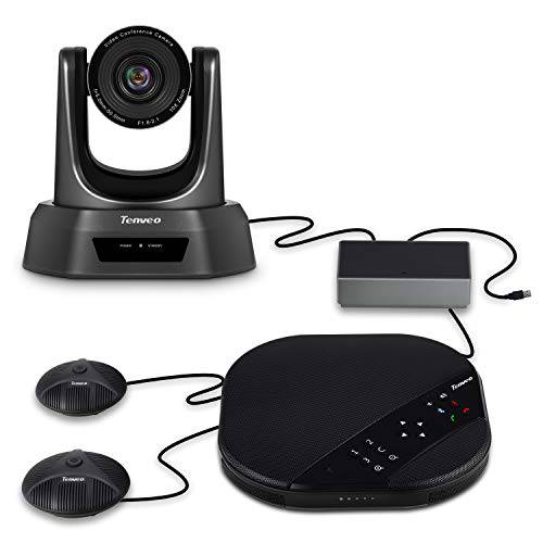 비디오 and 오디오 회의 시스템, Tenveo Group All-in-one USB PTZ 회의 방 카메라 2pcs 확장 마이크 (10X 줌 TEVO-VA3000E)