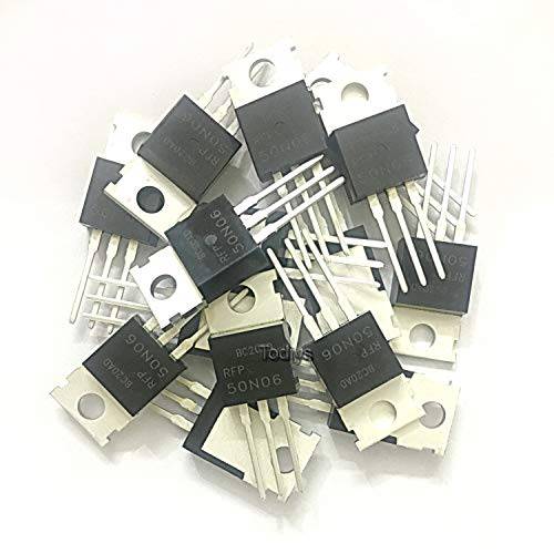 Todiys New 15Pcs RFP50N06 KIA50N06 SFP50N06 FQP50N06 60V 50A TO-220 N-Channel 파워 Mosfets 50N06