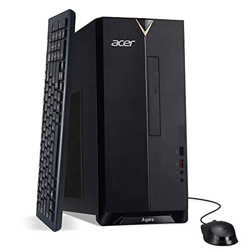 Acer Aspire TC-1660-UA92 데스크탑 | 10th 세대 Intel 코어 i5-10400 6-Core 프로세서 | 12GB 2666MHz DDR4 | 512GB NVMe M.2 SSD | 8X DVD | Intel 무선 Wi-Fi 6 | 블루투스 5.2 | 윈도우 10 홈