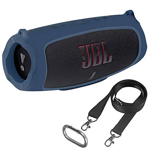 Pinson 캐링 케이스 커버 JBL 충전 5 방수 휴대용 블루투스 스피커 듀러블 실리콘 (블루)