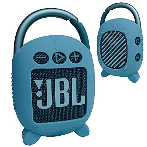 실리콘 커버 케이스 JBL 클립 4 휴대용 블루투스 스피커, 보호 캐링 케이스 JBL 클립 4 휴대용 블루투스 스피커 스탠드 Up Holder(Case Only) (블루)