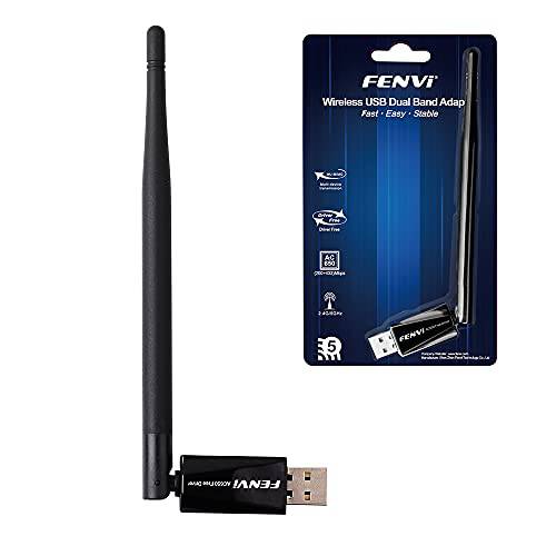 fenvi 무선 카드 USB 와이파이 어댑터 650Mbps 듀얼밴드 USB 2.0 Wi-Fi 무선 네트워크 카드 2.4GHz 5GHz 외장 안테나 Dongles 데스크탑 노트북 PC 윈도우 XP 7 8 8.1 10