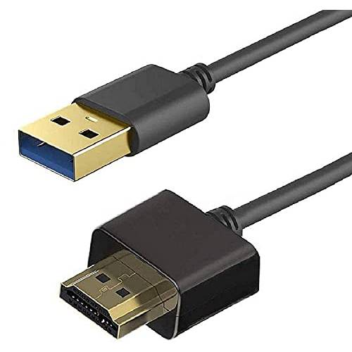 USB to HDMI 케이블, Ankky USB 2.0 Male to HDMI Male 충전기 케이블 분배기 어댑터 - 2M