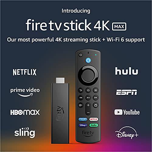 Introducing 파이어 TV 스틱 4K 맥스 스트리밍 디바이스, Wi-Fi 6, 알렉사 음성 리모컨 (포함 TV Controls)