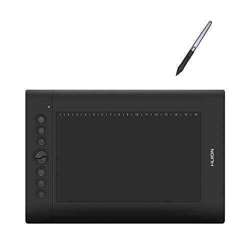 휴이온 H610 프로 V2 그래픽 드로잉 태블릿, 태블릿PC 안드로이드 지원 펜 태블릿, 태블릿PC and PW100 Battery-Free 스타일러스